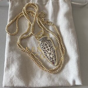 Kendra Scott Sienna Arrowhead Necklace in two tone